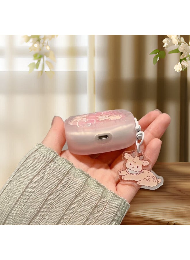Shell Sister Qiaojiejie Airpods Pro Second Generation Protective Case With Gradient Deer Design, Apple Earphone Cover With Pendant, Wireless Bluetooth Earphone Case, Shockproof Creative Non-slip - Image 4