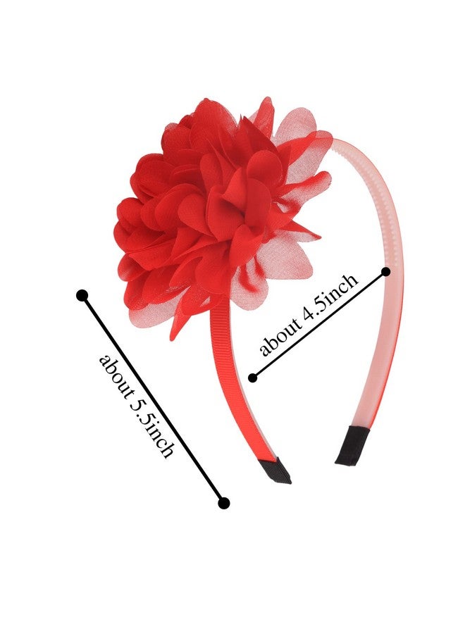 XIMA Headbands For Girls,Chiffon Flower Hairbands With Teeth For Kids Teens Children Hair Accessoies Pack Of 15 - Image 3