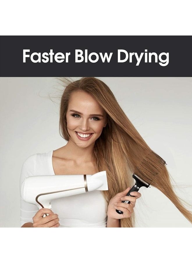 Bsisme - Hair Brush, Curved Vented Brush Faster Blow Drying, Professional Curved Vent Styling Hair Brushes for Women, Men, Paddle Detangling Brush for Wet Dry Curly Thick Straight Hair(White) - Image 1