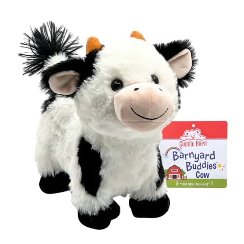 Cuddle Barn Walking Cow Plush  Barnyard Buddies Interactive Toy Farm Animal Moos Moves Wags Tail to Old Macdonald Had a Farm Song  Soft Musical Stuffed Animal  Gift for Toddlers and Kids  8 - Image 1
