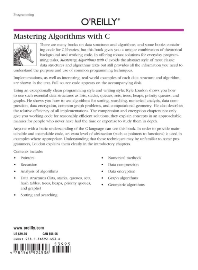 Mastering Algorithms with C | A Comprehensive Guide to Data Structures and Algorithm Analysis - Image 3