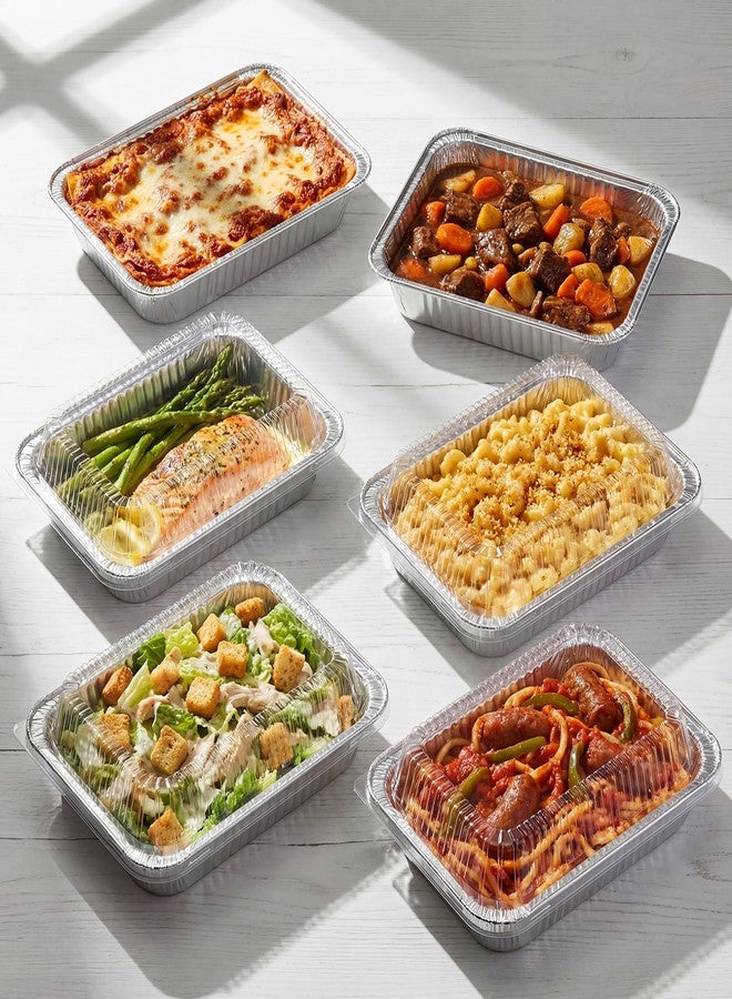 Yiyiring 20 Pcs Plastic Clear Lids for 9x13 Inch Aluminum Foil Pans, 1 Inch Height Disposable Dome Lids Only, Airtight Cover for Half Size Steam Table Pans, Catering, Baking, Food Storage - Image 4