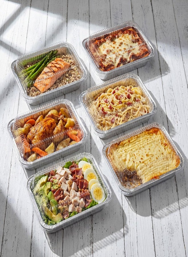 Yiyiring 20 Pcs Plastic Clear Lids for 9x13 Inch Aluminum Foil Pans, 1 Inch Height Disposable Dome Lids Only, Airtight Cover for Half Size Steam Table Pans, Catering, Baking, Food Storage - Image 5