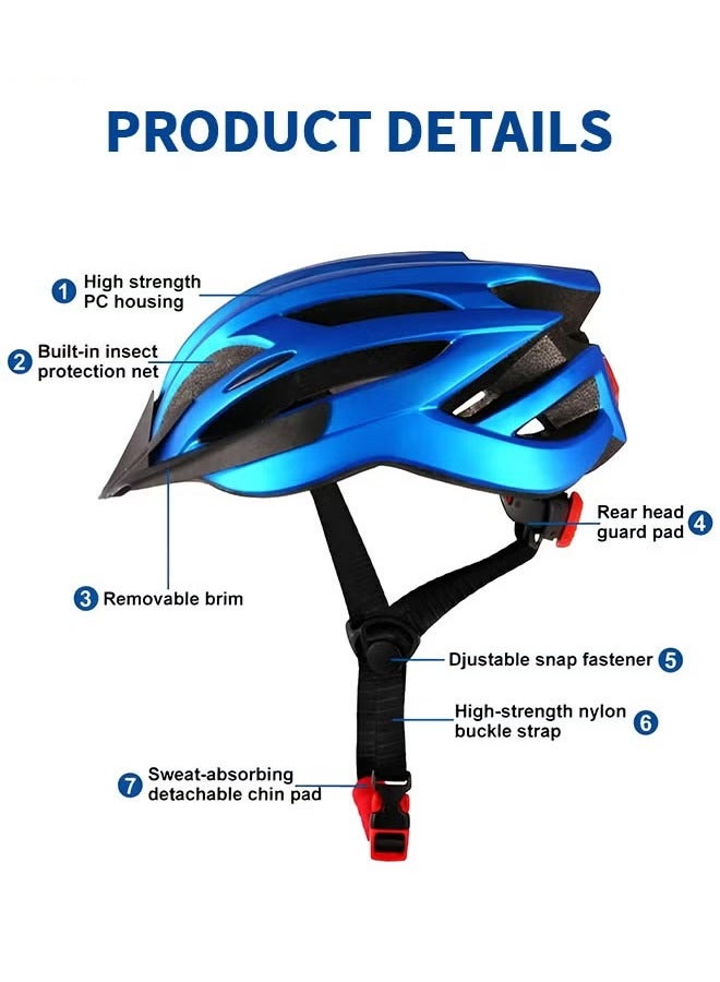founder Bike Helmet, Bicycle Helmet for Men Women with Detachable Sun Visor Quick Release Strap Cycling Helmet Microshell Design Adjustable Size,Safety Protection Equipment - Image 2