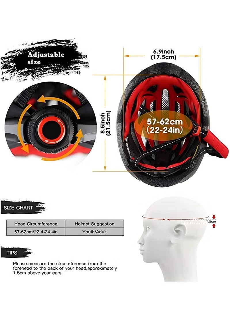 founder Bike Helmet, Bicycle Helmet for Men Women with Detachable Sun Visor Quick Release Strap Cycling Helmet Microshell Design Adjustable Size,Safety Protection Equipment - Image 5