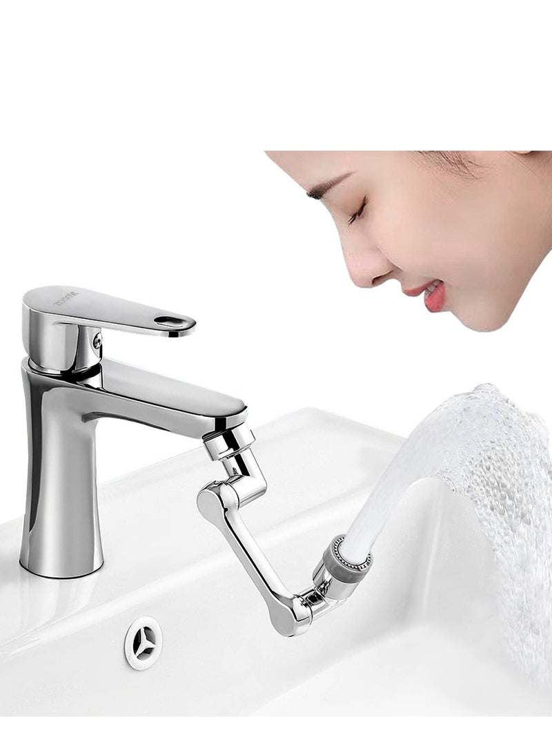 Faucet Aerator 1080° Rotating Extender Aerator Durable Splash Proof Faucet Extender Two Ways Water Saver Faucet Aerator Can Be Used for Bathroom Sink Kitchen Sink  - Image 1