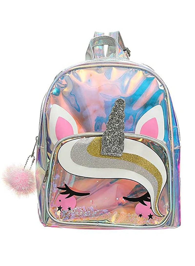 LIMOS Unicorn Clear Transparent School Backpack for Girls  - Image 1