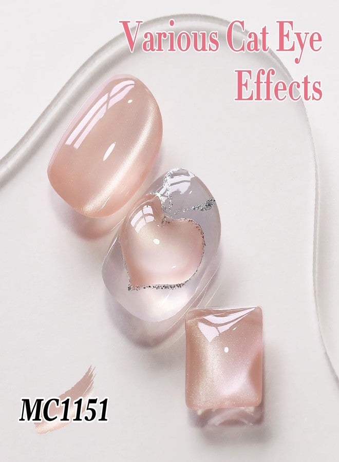 Double Rhythm 6 Colors Cat Eye Gel Polish Set Shimmer Glitter with Magnet Holographic Reflective Magnetic UV Nail Art Kit (6-Kit-46) - Image 3