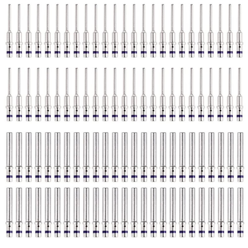 JRready ST6295 Deutsch Solid Contact Deutsch Solid Pin Size 20 Closed Barrel Contacts Kit Solid Contacts for DTM Connectors1622AWG75APurple Stripe50 Pairs - Image 2