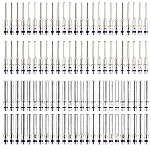JRready ST6295 Deutsch Solid Contact Deutsch Solid Pin Size 20 Closed Barrel Contacts Kit Solid Contacts for DTM Connectors1622AWG75APurple Stripe50 Pairs - Image 1
