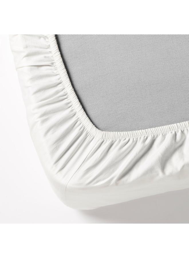 erorex Fitted sheet, white, 160x200 cm - Image 5