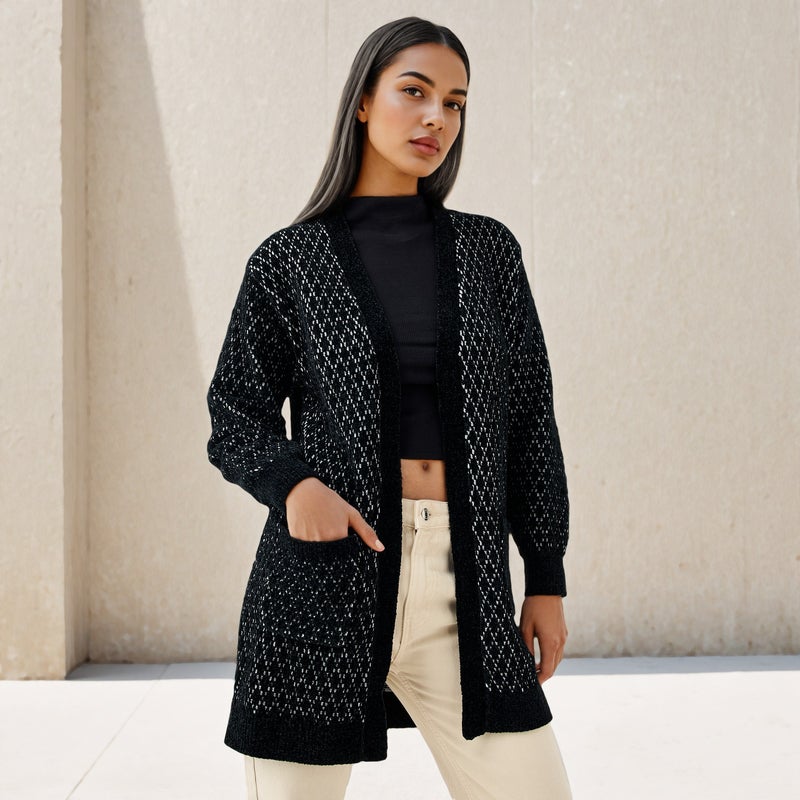 2Xtremz Textured Longline Cardigan - Image 1