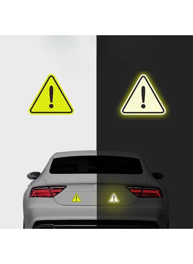 Orange Reflective Triangular Warning Stickers 3 Pack For Car Safety Scratches Blocking Decoration - Image 5