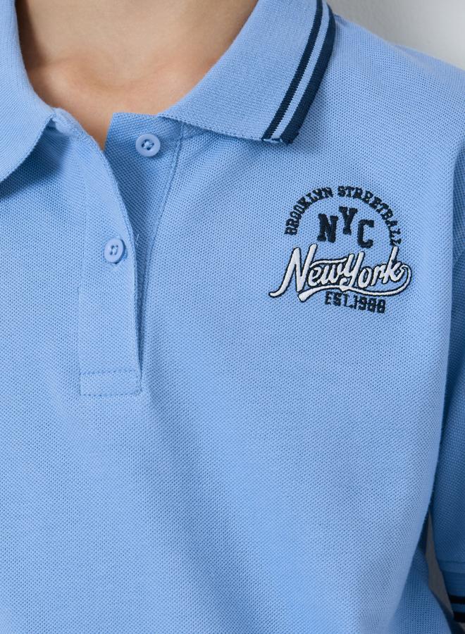 Styli Teens Football Inspired Embroidery Polo T-Shirt - Image 4