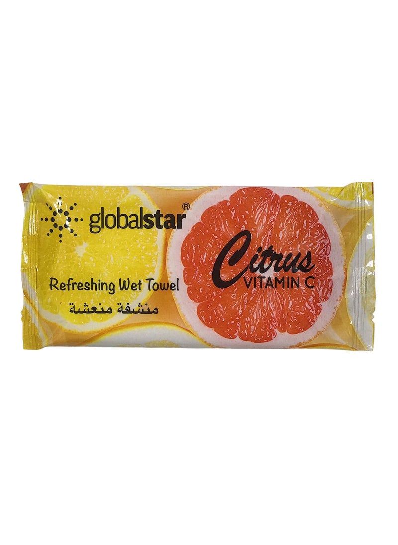 globalstar Globalstar Refreshing Wet Towel Citrus 25pc RT07  - Image 2