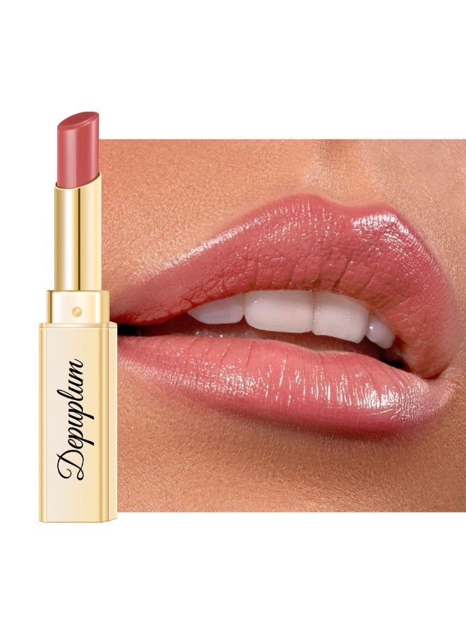 Depuplum Nude Pink Lipstick for Women Hydrate Cream Lipstick Moisture Lip Gloss SheerMedium Coverage Shine Tinted Lip Balm for Dry Lips DM95 Nude Pink - Image 2