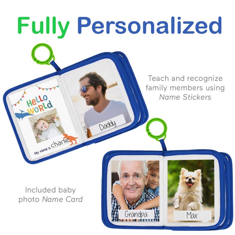 Urban Kiddy™ Baby's My First Family Album | Soft Photo Cloth Book Gift Set for Newborn Toddler & Kids (Dinosaur) - Image 3