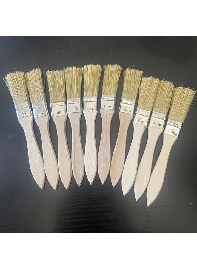 6pcs Natural Wood Bristle Brushes for Painting Crafts Plastering Glue Home Decor - Image 5