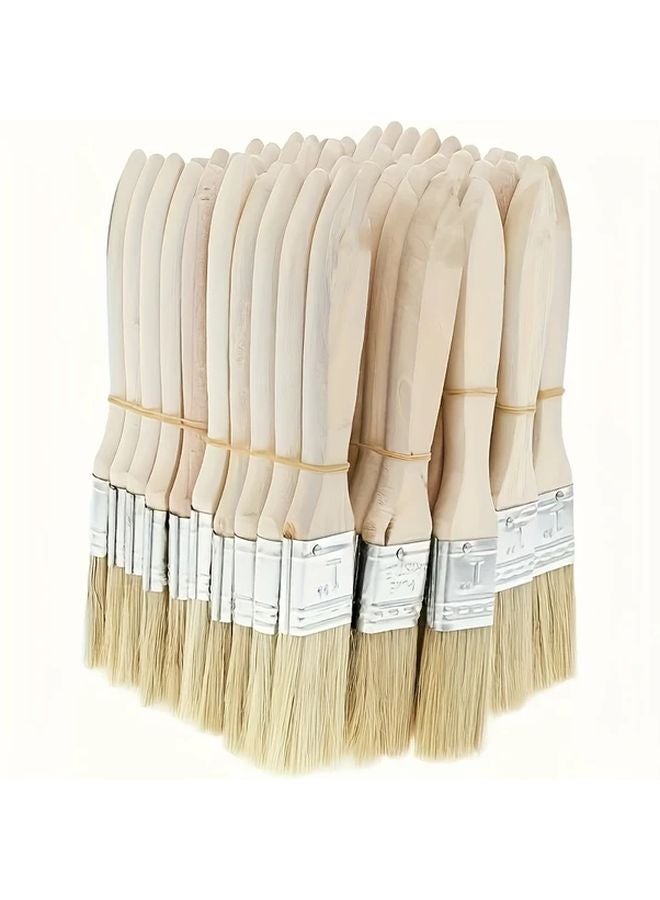 6pcs Natural Wood Bristle Brushes for Painting Crafts Plastering Glue Home Decor - Image 3