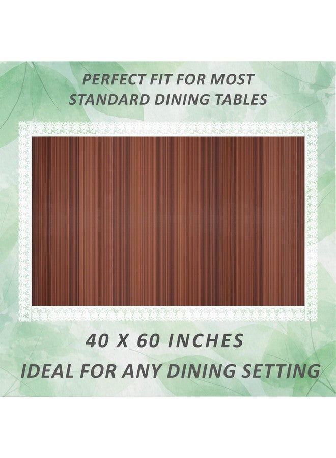 Kuber Industries Wooden Design & Water Proof 4 Seater Center Table Cover (Dark Brown) Polyvinyl Chloride (PVC),Rectangular,Pack of 1 - Image 3