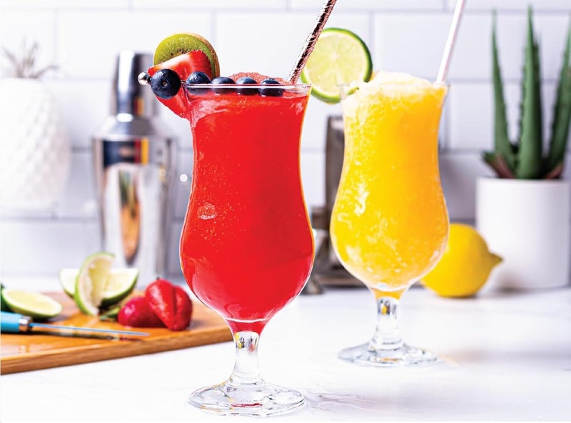 VISMII Hurricane Pina Colada Glasses Tall Hurricane Style Grande Party Milkshake Barware Perfect for Drinking Cocktails FullBodied Beer Juice and Water Pack of 4 - Image 3