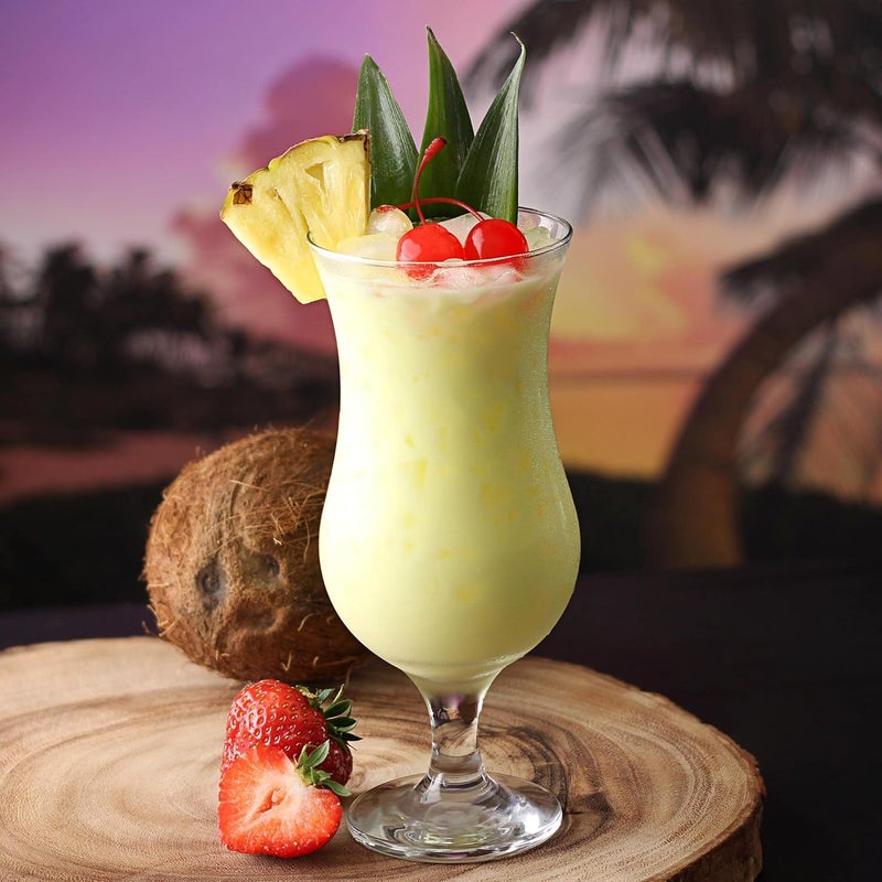 VISMII Hurricane Pina Colada Glasses Tall Hurricane Style Grande Party Milkshake Barware Perfect for Drinking Cocktails FullBodied Beer Juice and Water Pack of 4 - Image 2