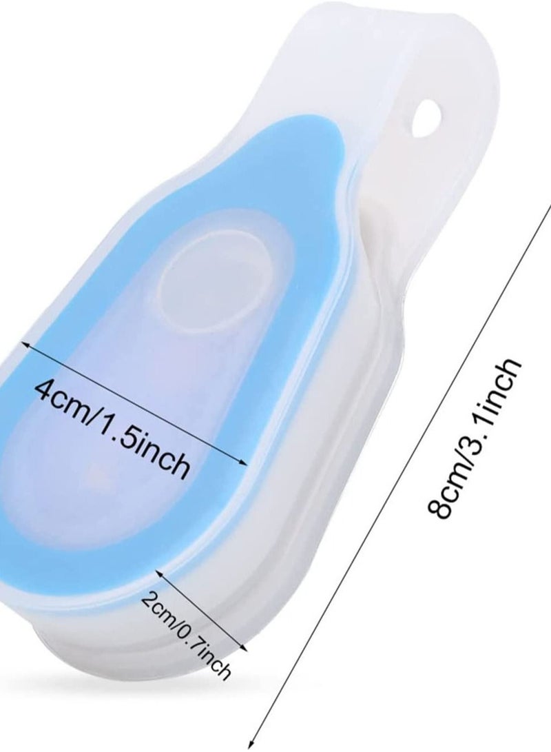 Generic Clip LED Flashlight, Magnetic LED Safe Night Light Portable Hands Free Silicone Clothing Clip Emergency Lamp for Outdoor Running Walking Jogging Sports (blue) - Image 3