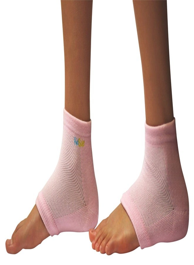 KidSole RX Gel Sports Sock for Kids with heel sensitivity from Severs Disease, Plantar Fasciitis. US Kid's Sizes 2-7 (Pink) - Image 1