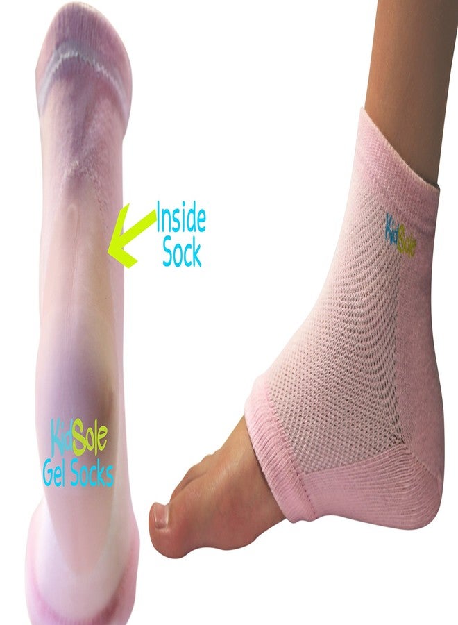 KidSole RX Gel Sports Sock for Kids with heel sensitivity from Severs Disease, Plantar Fasciitis. US Kid's Sizes 2-7 (Pink) - Image 5