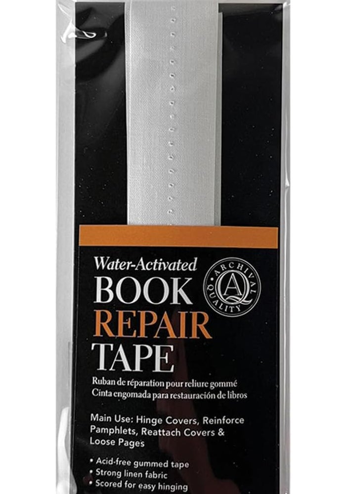 Lineco Gummed Book Repair Tape - Acid-Free, 1 in. x 36 in. for Hinge Covers and Loose Pages - Image 1