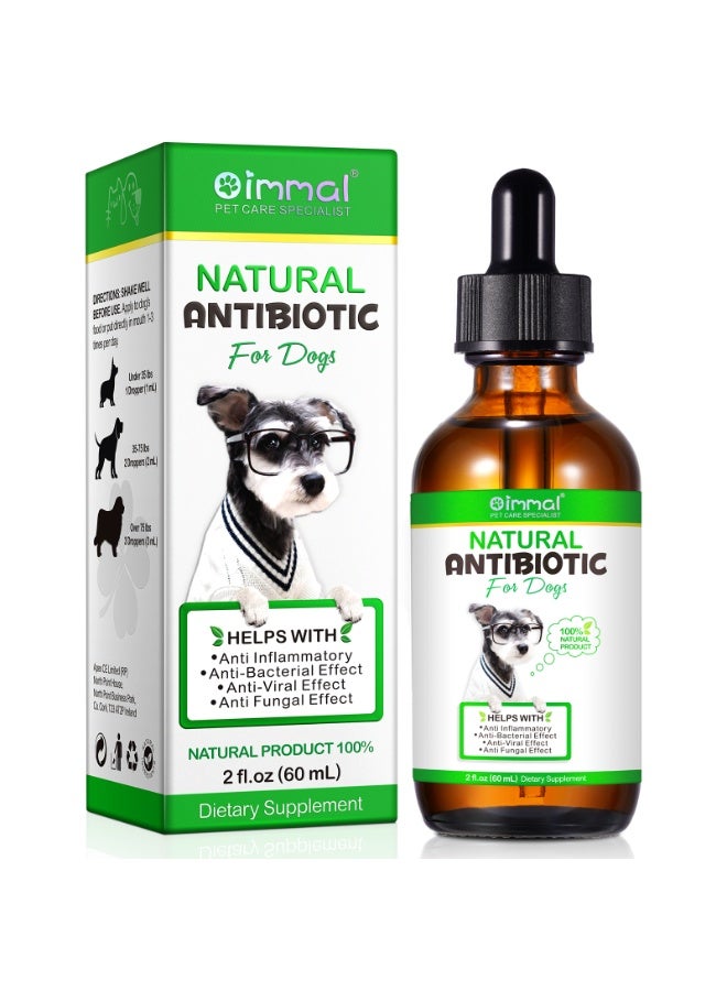 Oimmal Natural Defense for Dogs Immune Booster for Dogs 60ml, Helps With Anti Inflammatory, Anti-Bacterial Effect, Anti-Viral Effect, Anti Fungal Effect for Cats - Image 1