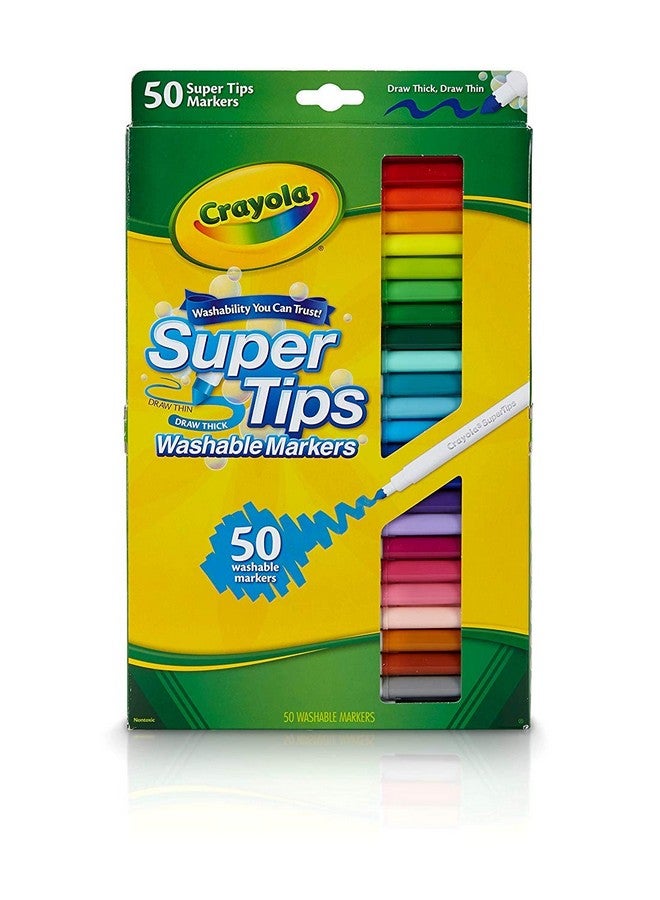 Crayola Super Tips Markers Washable Markers Gift 50 Count2 Pack - Image 3