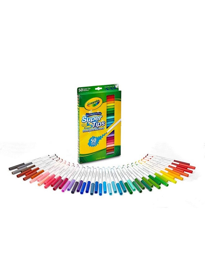 Crayola Super Tips Markers Washable Markers Gift 50 Count2 Pack - Image 4