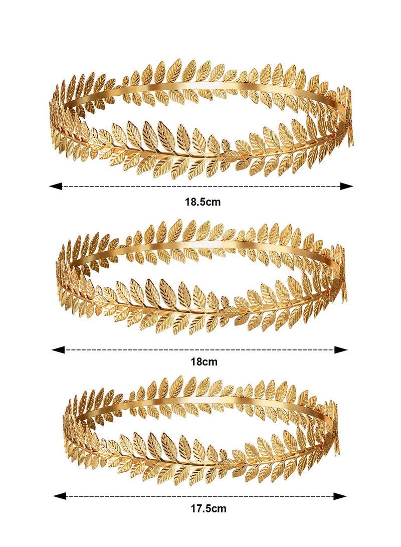KASTWAVE Head Wreath Crown Headdress, 6 Pieces Greek Roman Laurel Leaf, Roman Leaf Headband Tiara Headwear  - Image 2