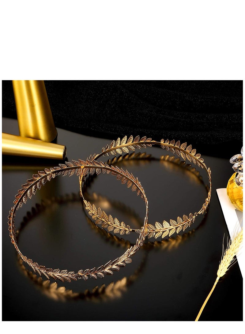 KASTWAVE Head Wreath Crown Headdress, 6 Pieces Greek Roman Laurel Leaf, Roman Leaf Headband Tiara Headwear  - Image 4