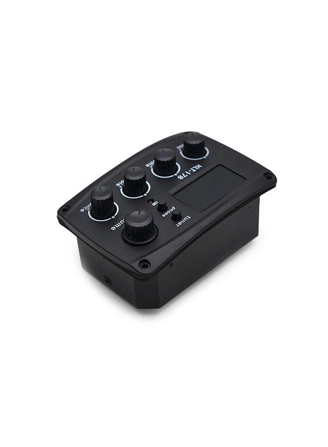 Generic Acoustic Guitar Pickup Four Section Folk Classical Guitar Pickup with Twelve Average Rate Tuner 6.35 Audio Head Output Volume Control  - Image 2