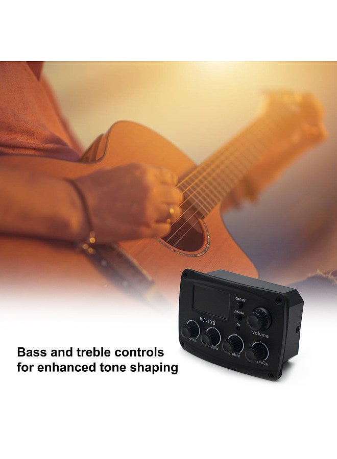 Generic Acoustic Guitar Pickup Four Section Folk Classical Guitar Pickup with Twelve Average Rate Tuner 6.35 Audio Head Output Volume Control  - Image 4