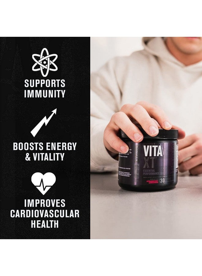 Jacked Factory Vita XT Performance Vitamin Powder - Daily Multivitamin Powder for Men with KSM-66 Ashwagandha, Prebiotic Fiber, Vitamin A, C, D, K, B6, B12, & More - Strawberry Lemonade, 30Sv - Image 4