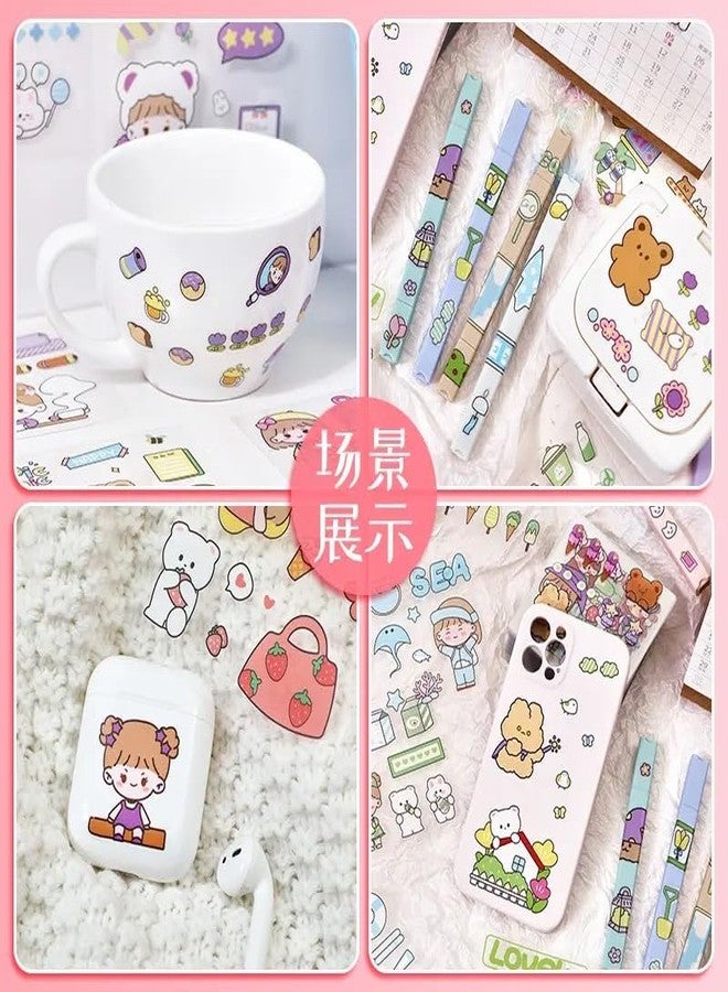 KmCho Pink Box Stickers-100 Sheets Kawaii Aesthetic Stickers for Scrapbooking, Journaling, DIY Crafts & Gifts-Cute Girls Travel-Themed Paper Stickers for Kids,Teens & Stationery Lovers DN-1 - Image 4