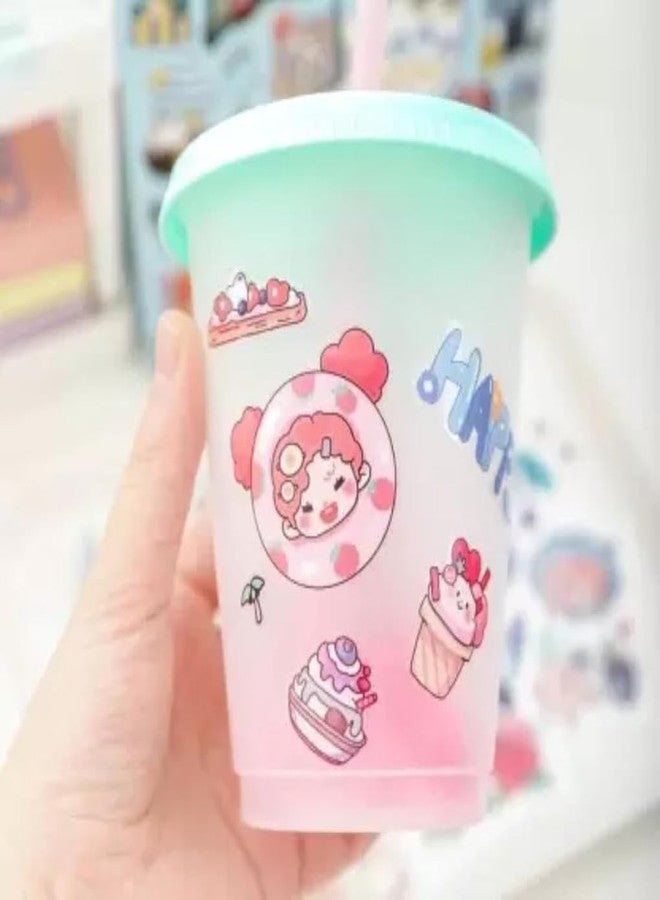 KmCho Pink Box Stickers-100 Sheets Kawaii Aesthetic Stickers for Scrapbooking, Journaling, DIY Crafts & Gifts-Cute Girls Travel-Themed Paper Stickers for Kids,Teens & Stationery Lovers DN-1 - Image 5