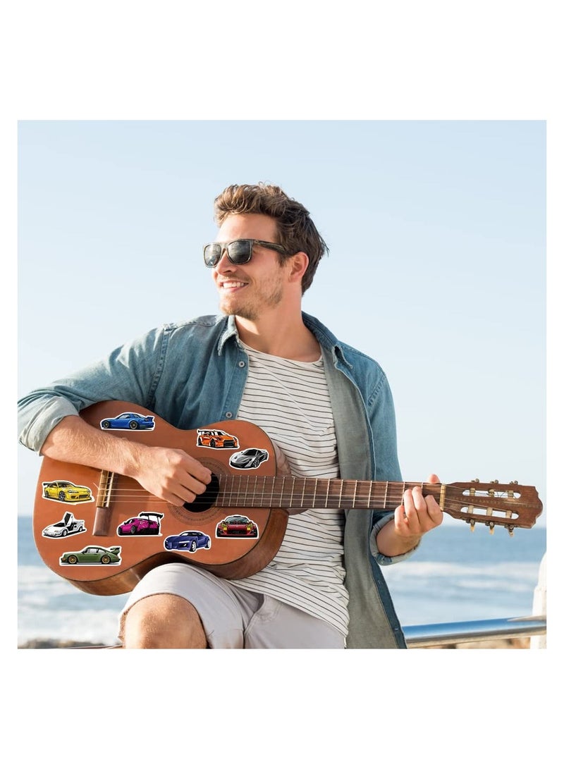 KASTWAVE 50 قطعة ملصقات سيارات سباق للأطفال، ملصقات سيارات رياضية من الفينيل مقاومة للماء لزجاجات المياه واللابتوب والجيتار والسكيت بورد والخوذة ودفتر القصاصات، هدايا ملصقات سيارات للأطفال والمراهقين والبالغين - Image 5