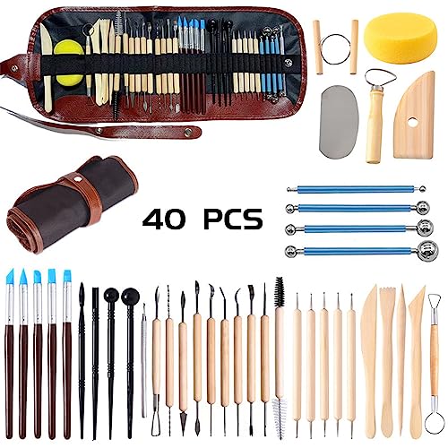 ReArt Natural Air-Dry Modeling Clay - 10LBs with 40 Pcs Pottery Sculpting Tool Set, All-Purpose Clay (Gray) - Image 2