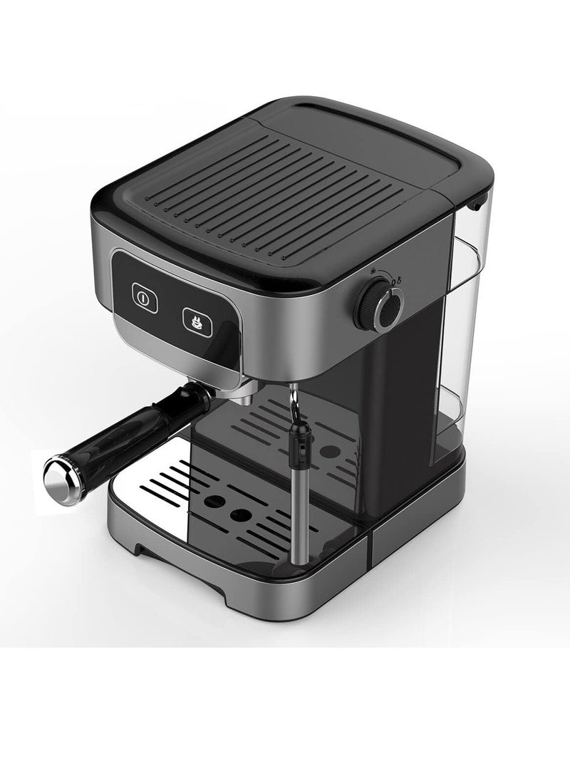 Biolomix - Biolomix 1200W 20 Bar Espresso Coffee Machine Instant Preheat Coffee Maker With Milk Frother Cafetera Cappuccino Hot Water Steam, black, CM6868 - Image 1
