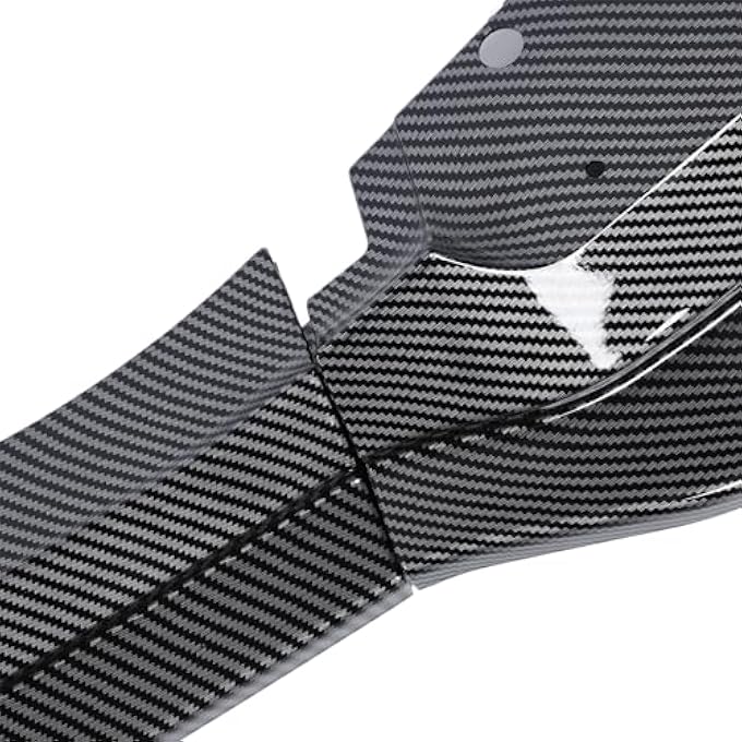 Brilluxa Front Bumper Lip, Chin Splitter Spoiler, Compatible with BMW 2 Series M2 G87 2023Up, Front Lip Protector Sport Aerodynamic Trim (Carbon Fiber Look) - Image 4