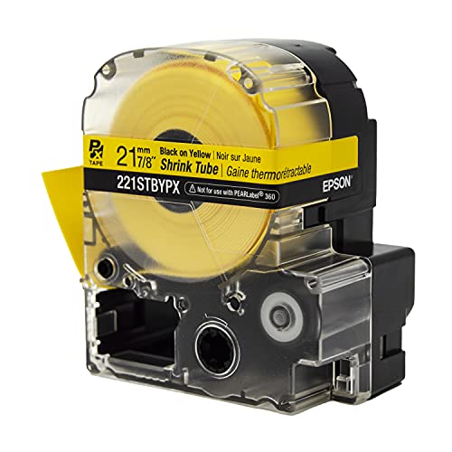 LABELWORKS Epson LABELWORKS 221STBYPX Genuine Shrink Tube AWG 0000-1 Black on Yellow Shrink Tube - 7/8" (21MM) Wide, 96" - Image 5