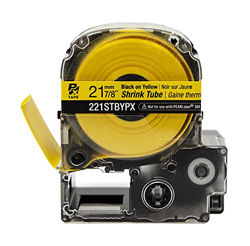 LABELWORKS Epson LABELWORKS 221STBYPX Genuine Shrink Tube AWG 0000-1 Black on Yellow Shrink Tube - 7/8" (21MM) Wide, 96" - Image 3