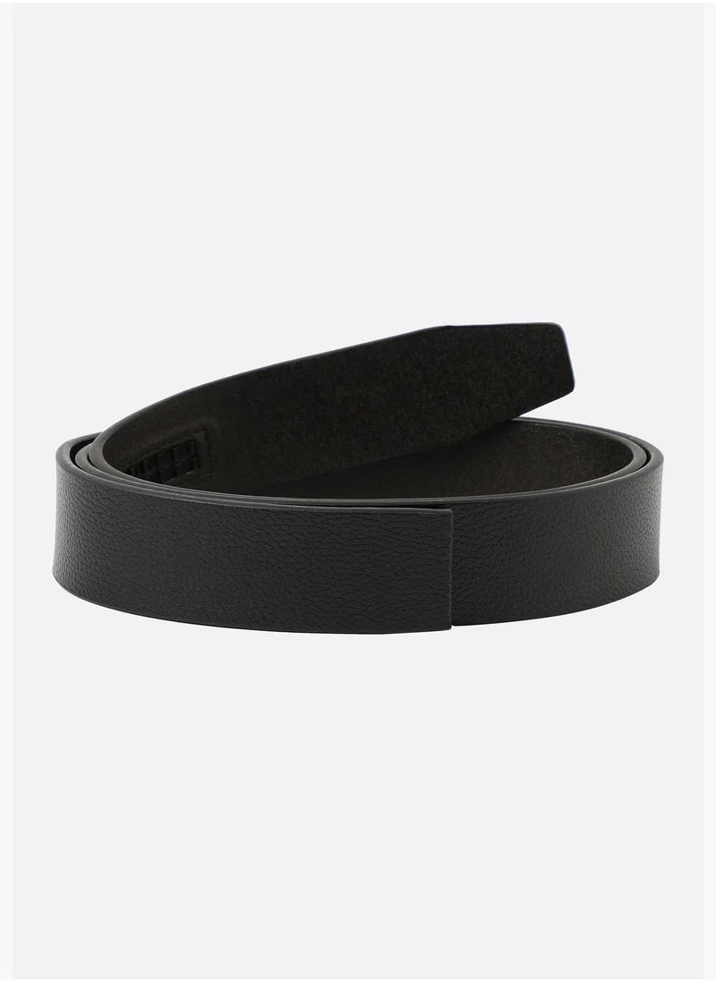 French Accent Textured Formal PU Leather Belt without Buckle For Men