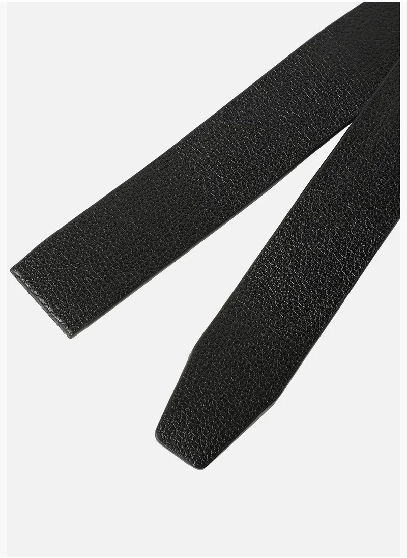 French Accent Textured Formal PU Leather Belt without Buckle For Men