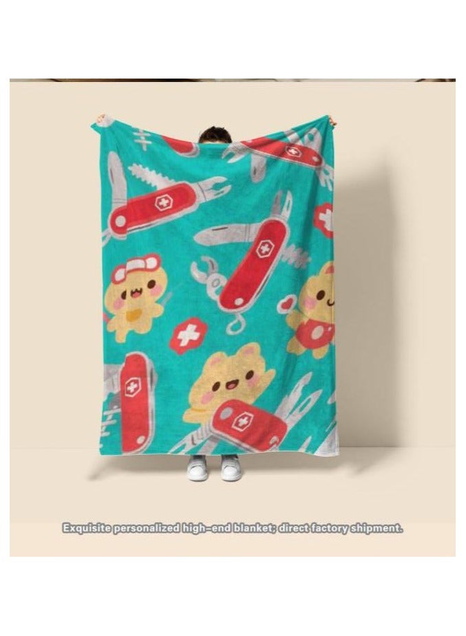 general Flannel thin blanket (warm and comfortable, suitable for sleep, gaming, dust removal and sandproof) 150cm*200cm - 699 - Image 3