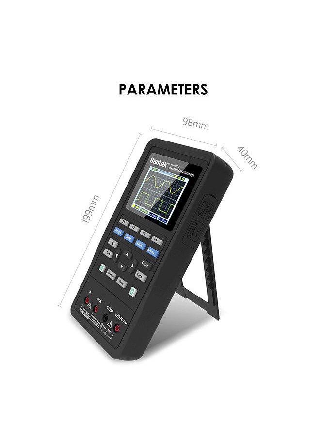 Generic - Hantek 2 in 1 Handheld Digital Oscilloscope + Multimeter Dual-channel 2 Channels USB Scopemeter Portable Scope Meter 40MHz Bandwidth 250MSa/s Sample Rate 2C42 TFT LCD Display Test Meter - Image 1